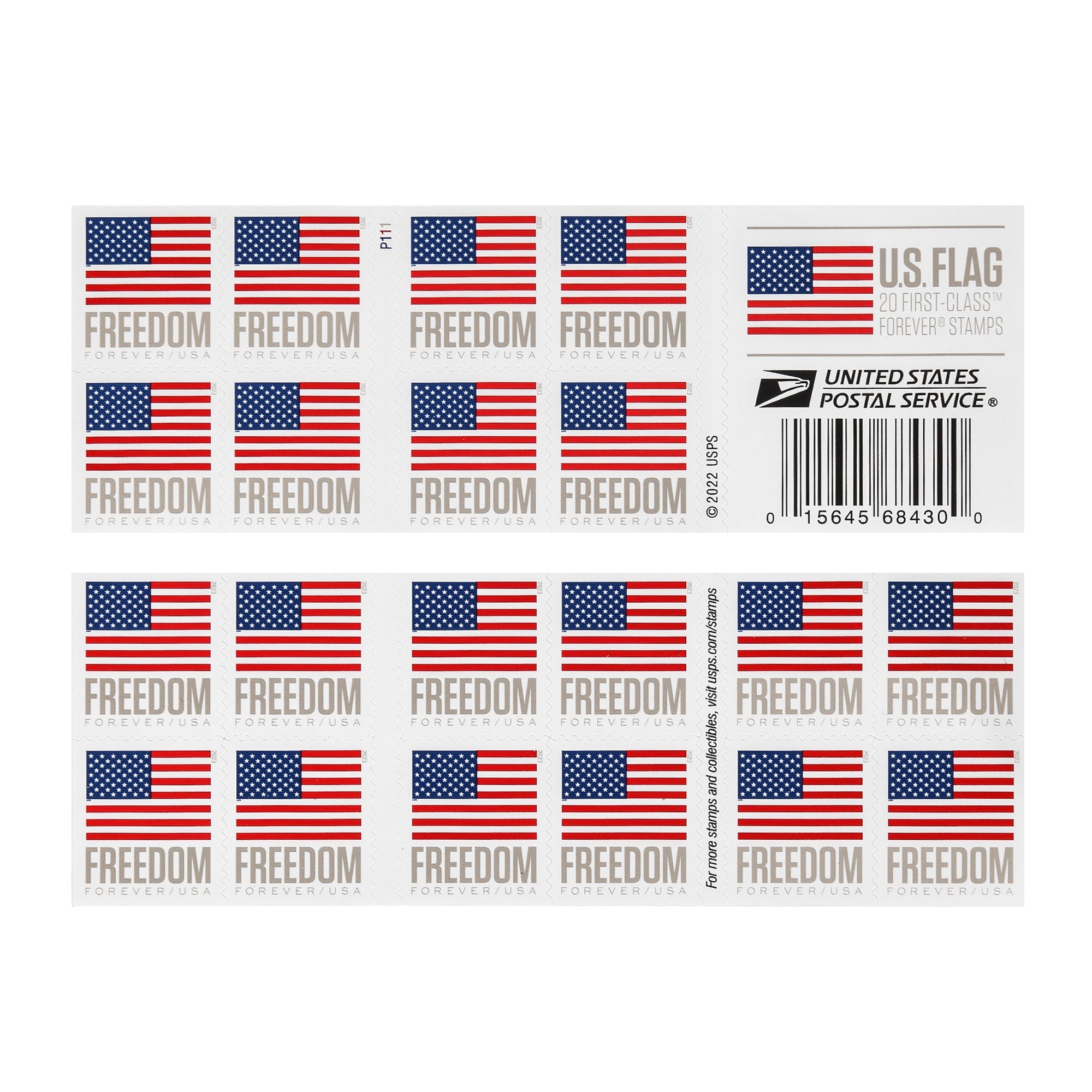 2023 US Flags Freedom Booklets Rolls Forever First Class Postage Stamps