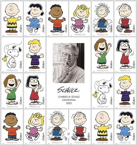 Cartoonist Charles Schulz "Peanuts" Forever Postage Stamps